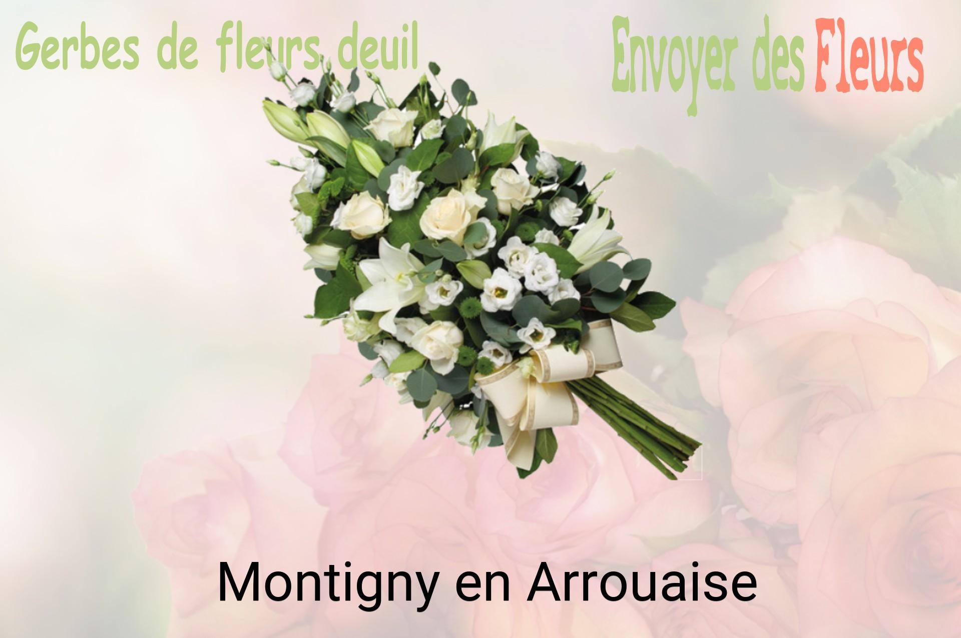Gerbe de fleurs de deuil livrée à Montigny-en-Arrouaise
